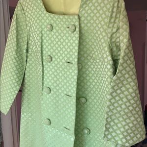 Vintage chartreuse and yellow coat